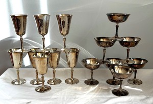lot 151 image: De Uberti Silver Plated Stemware
