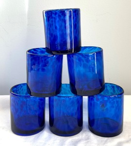 lot 154 image: Cobalt Blue Robert William Four Inch Tumblers
