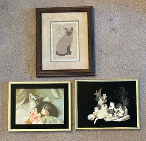 lot 215 image: Three Cat Motif Prints
