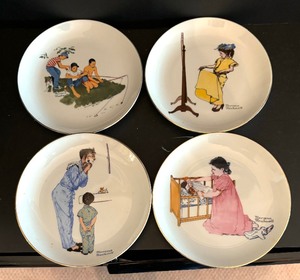 lot 231 image: Four Fine Norman Rockwell Collectors Plates