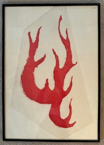 lot 195 image: Vintage Wall Picture Fire by Stuart Nielsen