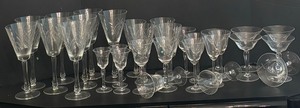 lot 186 image: Tis the Season for Entertaining  Beautiful Etched Glassware in Various Styles and Sizes