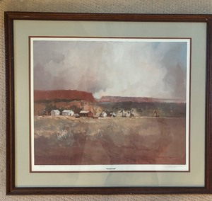 lot 118 image: Beautiful Framed Picture Houston Oil Rigging