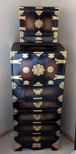 lot 2 image: Chinoiserie Style Lingerie and Jewelry Chests