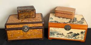 lot 127 image: Assorted Asian Trinket Boxes