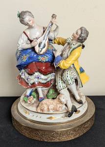 lot 131 image: Porcelain Couple Figurine