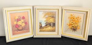 lot 134 image: Three Small Framed Oil Paintings