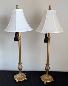 lot 166 image: Pair of Decorative Gold Table Lamps