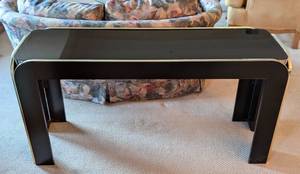 lot 185 image: Black Lacquer Console Table