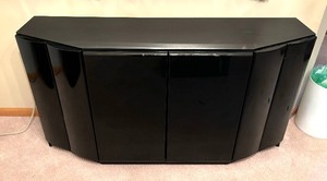 lot 11 image: Vintage Contemporary Style Black Sideboard Cabinet