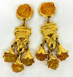 lot 74C image: Unique Statement Vintage Dangle Earrings
