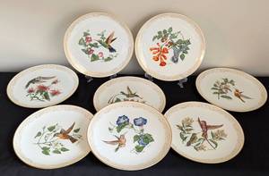 lot 258 image: Edgar Marshall Boehm Hummingbird Plate Set