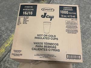 lot 2 image: 1000 Dart 16oz Insulated Cups