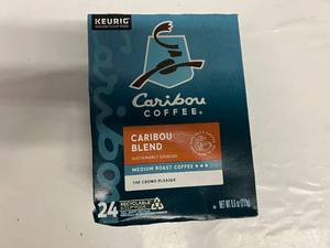 lot 27 image: 24 Caribou Coffee Caribou Blend K-Cups