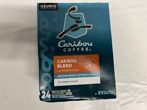 lot 29 image: 24 Caribou Coffee Caribou Blend K-Cups