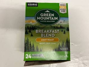 lot 31 image: 24 Green Mountain Breakfast Blend K-Cups