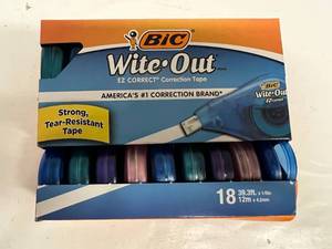 lot 36 image: 18 Bic Wite-Out Correction Tapes