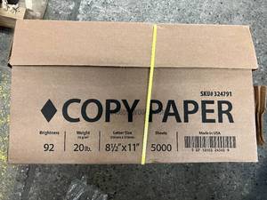lot 48 image: 5000 Sheets of White Copy Paper - 8.5 x 11