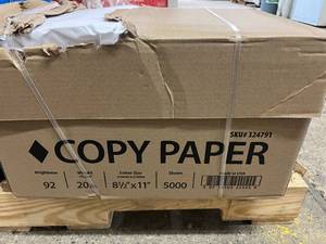 lot 49 image: 5000 Sheets of White Copy Paper - 8.5 x 11
