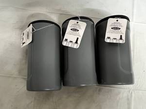 lot 76 image: 3 Modern Expressions Stainless Steeel Can Coolers
