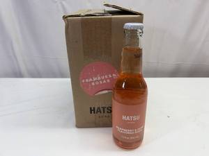 lot 107 image: 6x 10oz Hatsu Soda-Raspberry Rose