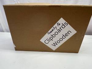 lot 114 image: 16 Wooden Clipboards