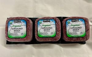 lot 201 image: 3x 1.34lbs Organic Ground Beef 85%15%