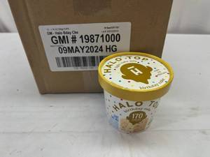 lot 257 image: 12x 1.76oz Halo Top-Birthday Cake