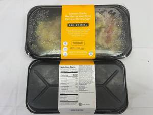 lot 209 image: 2x 1.69lbs Family Meal Lemon Garlic Mediterranean Style Pasta wChicken(Target)