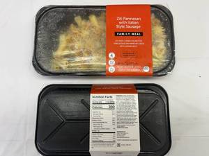 lot 188 image: 2x 1.69lbs Family Meal Ziti Parmesan wItalian Sausage(Target)