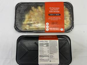 lot 191 image: 2x 1.69lbs Family Meal Ziti Parmesan wItalian Sausage(Target)