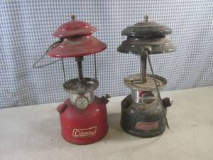 lot 62 image: (FS) 2 Vintage Coleman Lanterns Red...