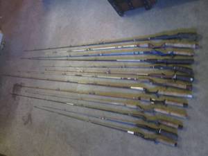 lot 122 image: (EW1) 13 Assorted Fishing Rods...