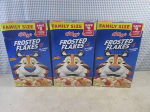lot 129 image: (C-1) 3 Family Size Boxes Kelloggs...