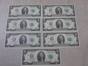 lot 143 image: (CNTR) 7 Uncirculated Sequential US...