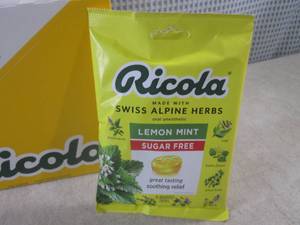 lot 181 image: (C-1) 8 Bags of Ricola Lemon Mint S...