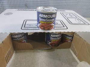 lot 249 image: (C-3) 24 Cans of Armour Vienna Saus...