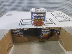 lot 251 image: (C-3) 24 Cans of Armour Vienna Saus...