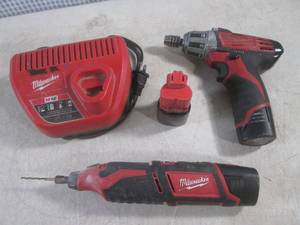 lot 6 image: (CS) Milwaukee M12 Cordless Rotary ...