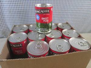 lot 314 image: (B-1) 12 Cans of Sweet Peas 14.8oz ...