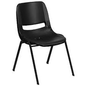 lot 5 image: Flash Furniture Modern Black PlasticBlack Frame Plastic Accent Chair
