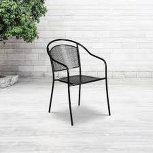 lot 13 image: Carnegy Avenue Metal Outdoor Dining Chair in Black