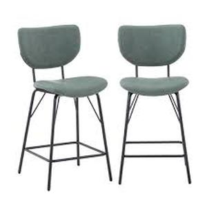 lot 19 image: 2271-owenstjd Jofran Furniture Owen Owen Upholster Stool - Jade