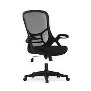 lot 20 image: Flash Furniture Porter Black Contemporary Adjustable Height Mesh Executive Chair-Black