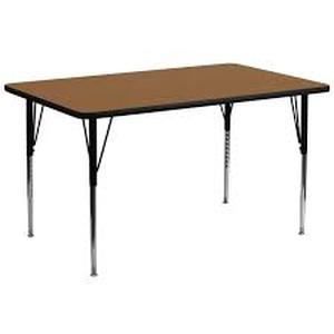 lot 22 image: Flash Furniture Rectangular Activity Table Top, 24W x 48D-Oak Gray-Top Only, No Legs