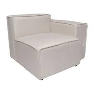 lot 26 image: Bridgetown Luxury Modular Sectional Sofa, Right Side with Arm Rest, Cream