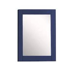 lot 37 image: HDC Sonoma 22 in. W x 30 in. H Rectangular Framed Wall Mount Bathroom Vanity Mirror in Midnight Blue