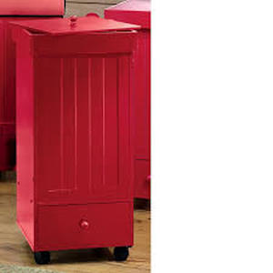 lot 57 image: Westwick Rolling Trash Bin-Red-Missing Hardware