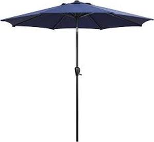 lot 68 image: Sun-Ray 9 ft. Steel Market Umbrella in Dark Blue with Sturdy 8 Rids