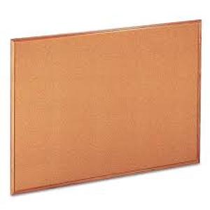 lot 103 image: Cork Board, Oak Style, 48x36